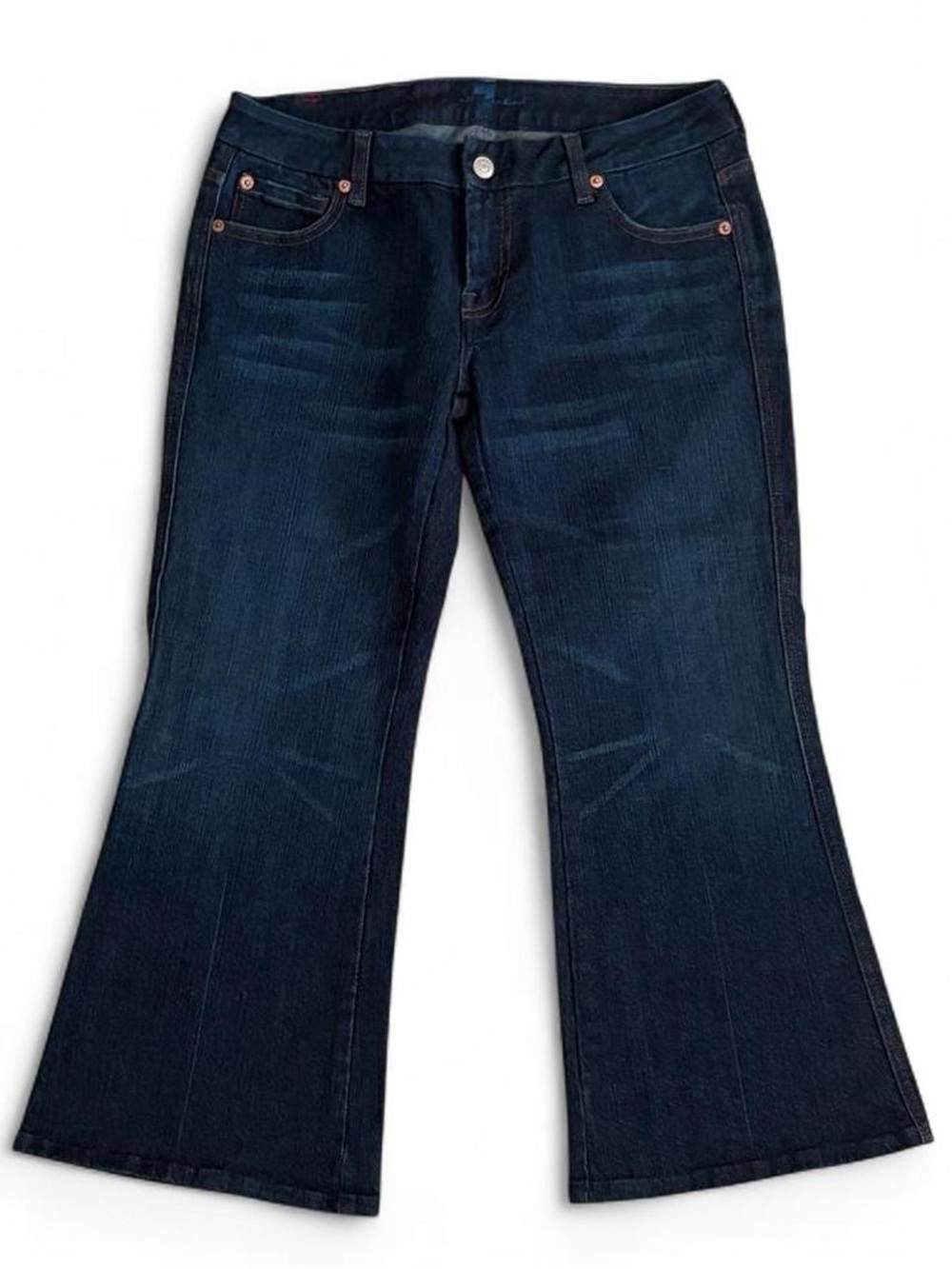 Y2K Vintage 7 For All Mankind Jeans Crop A Pocket Flare